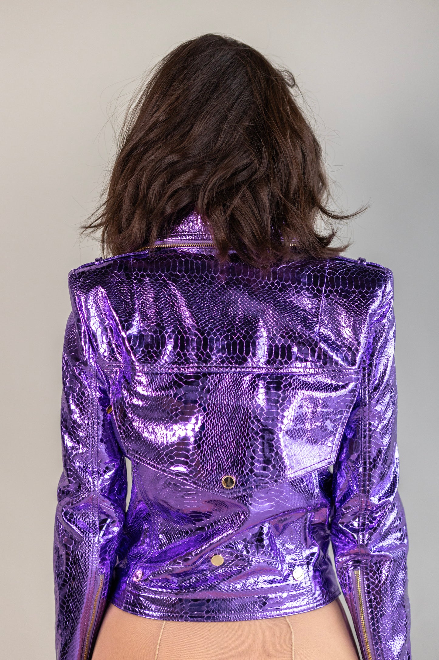 Lex Talio | Plum Purple BIker Jacket