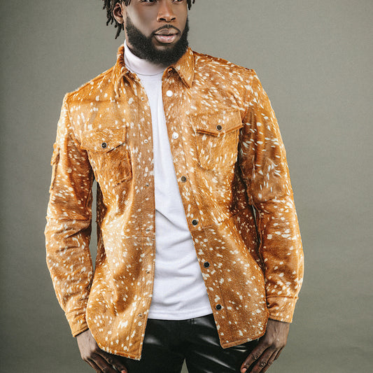 The Dishan Cowhide Leather Shirt