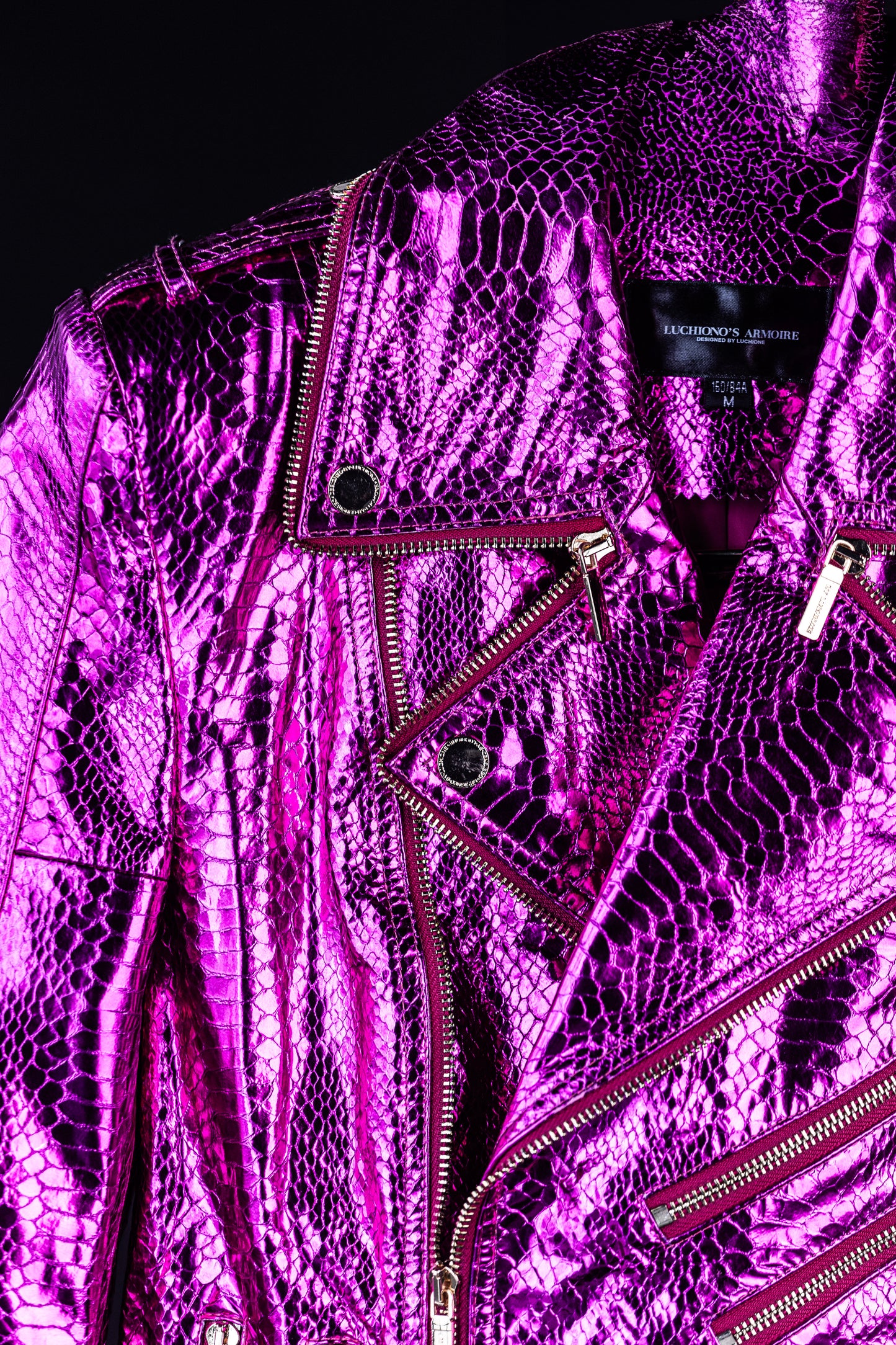 Lex Talio | Fuchsia Biker Jacket