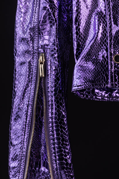 Lex Talio | Plum Purple BIker Jacket