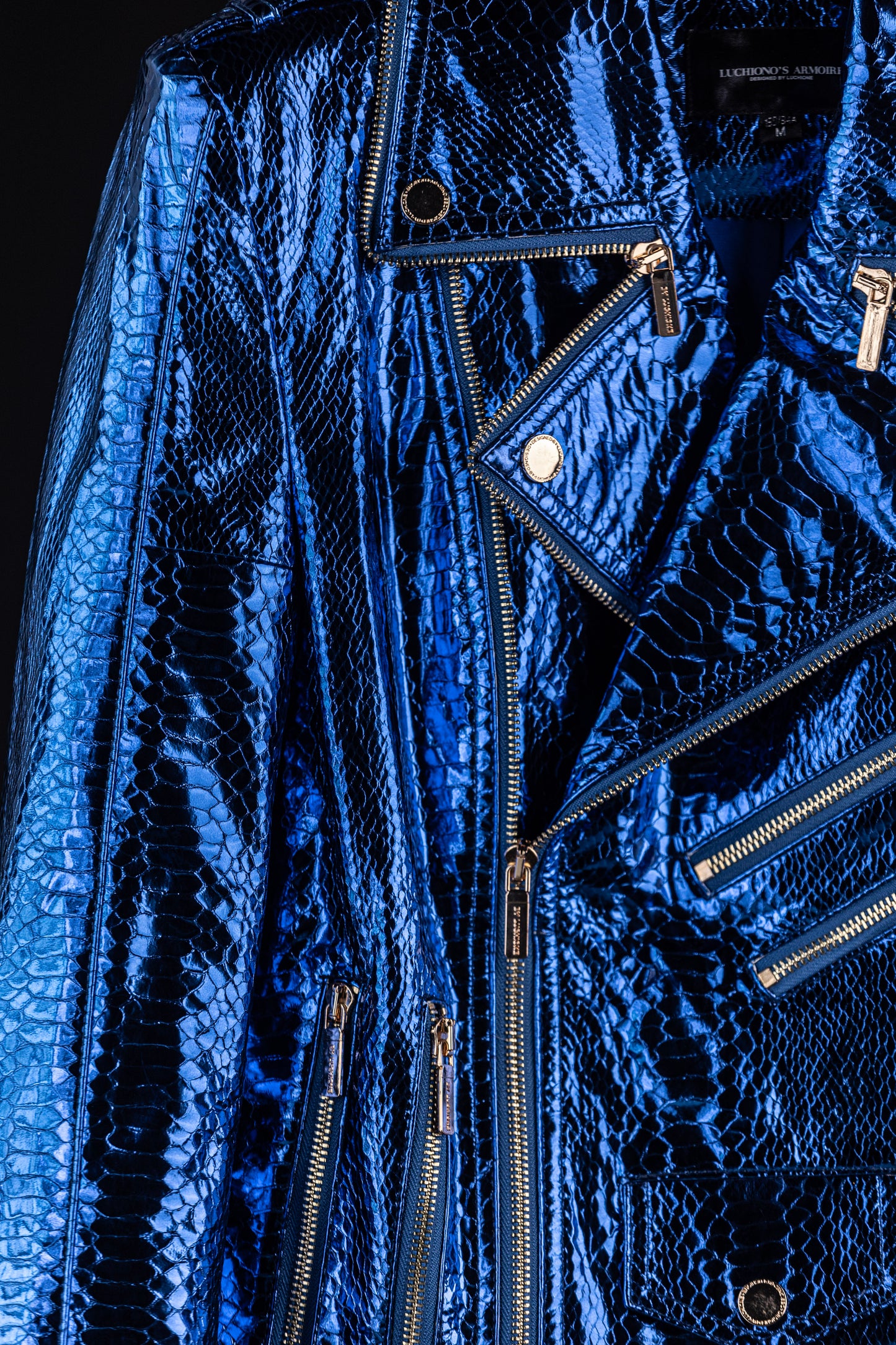 Lex Talio | Cobalt Bleu Biker Jacket