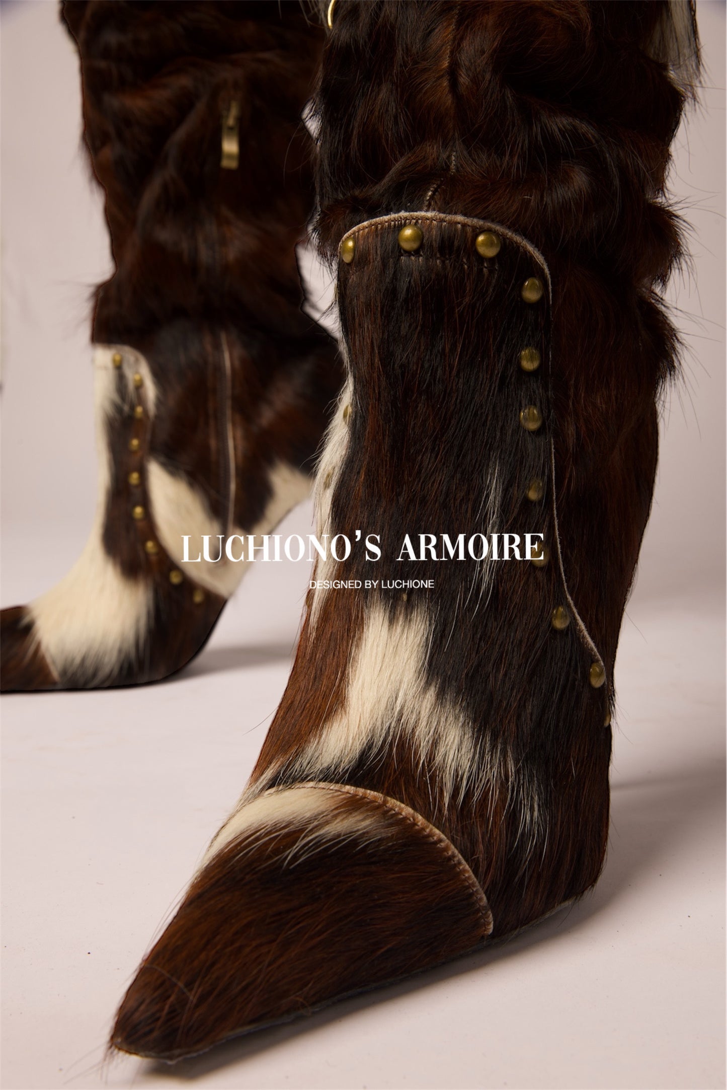 Holy Kow Cowhide Thigh High Boot (Pre-Order)