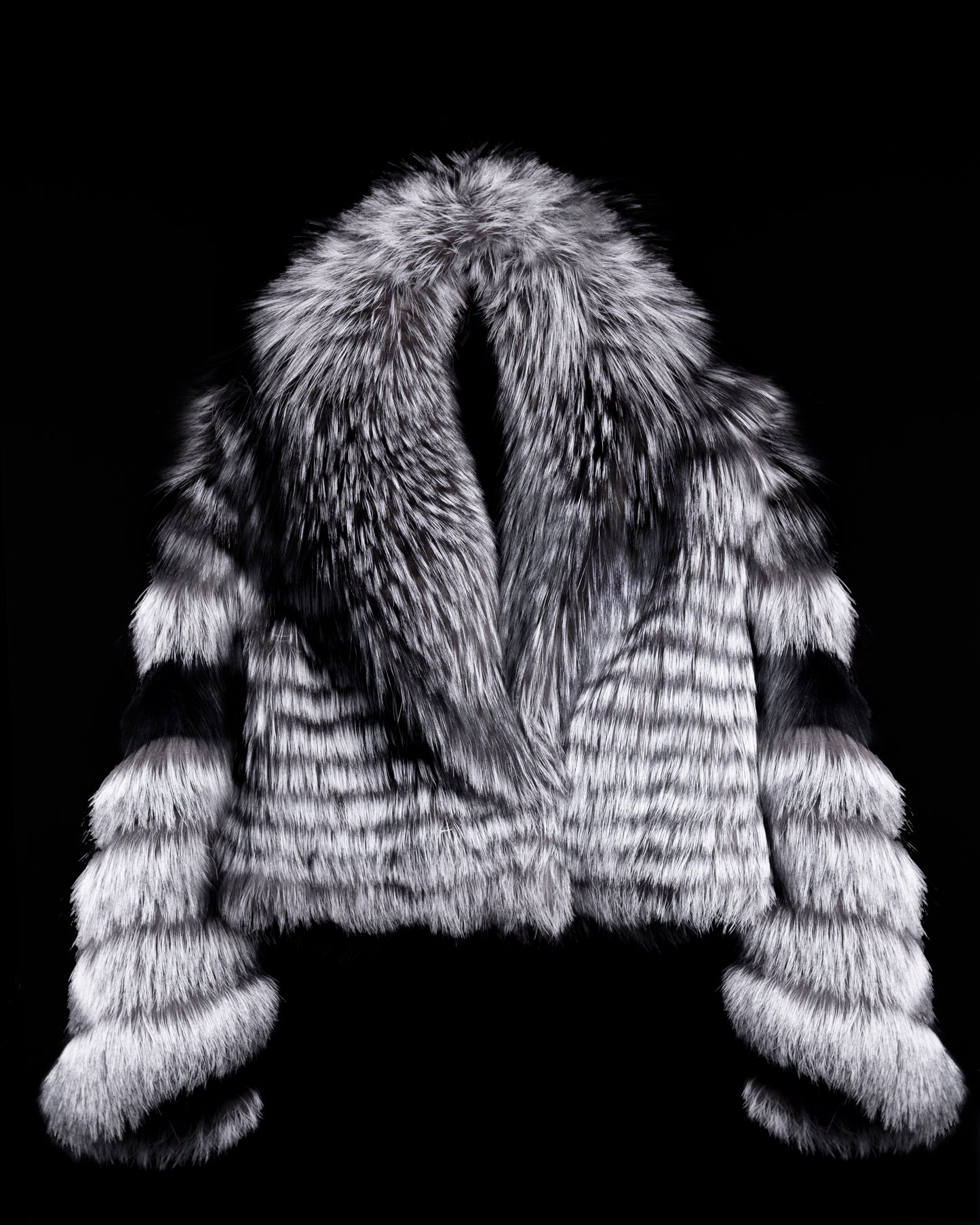 Fine Dime | Natural Silver Fur Bomber