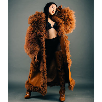 Cacao Peanut Butter x Mongolian Fur Coat