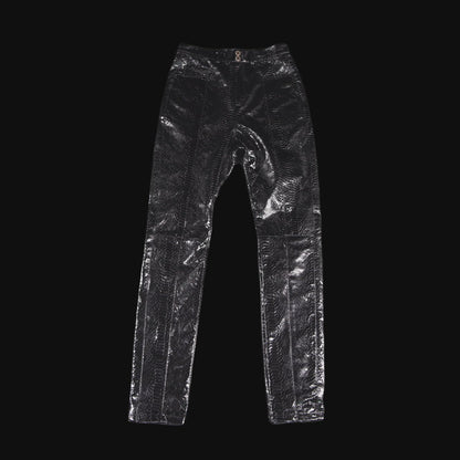 The Lex Talio | Black Mamba Python Leather Pants